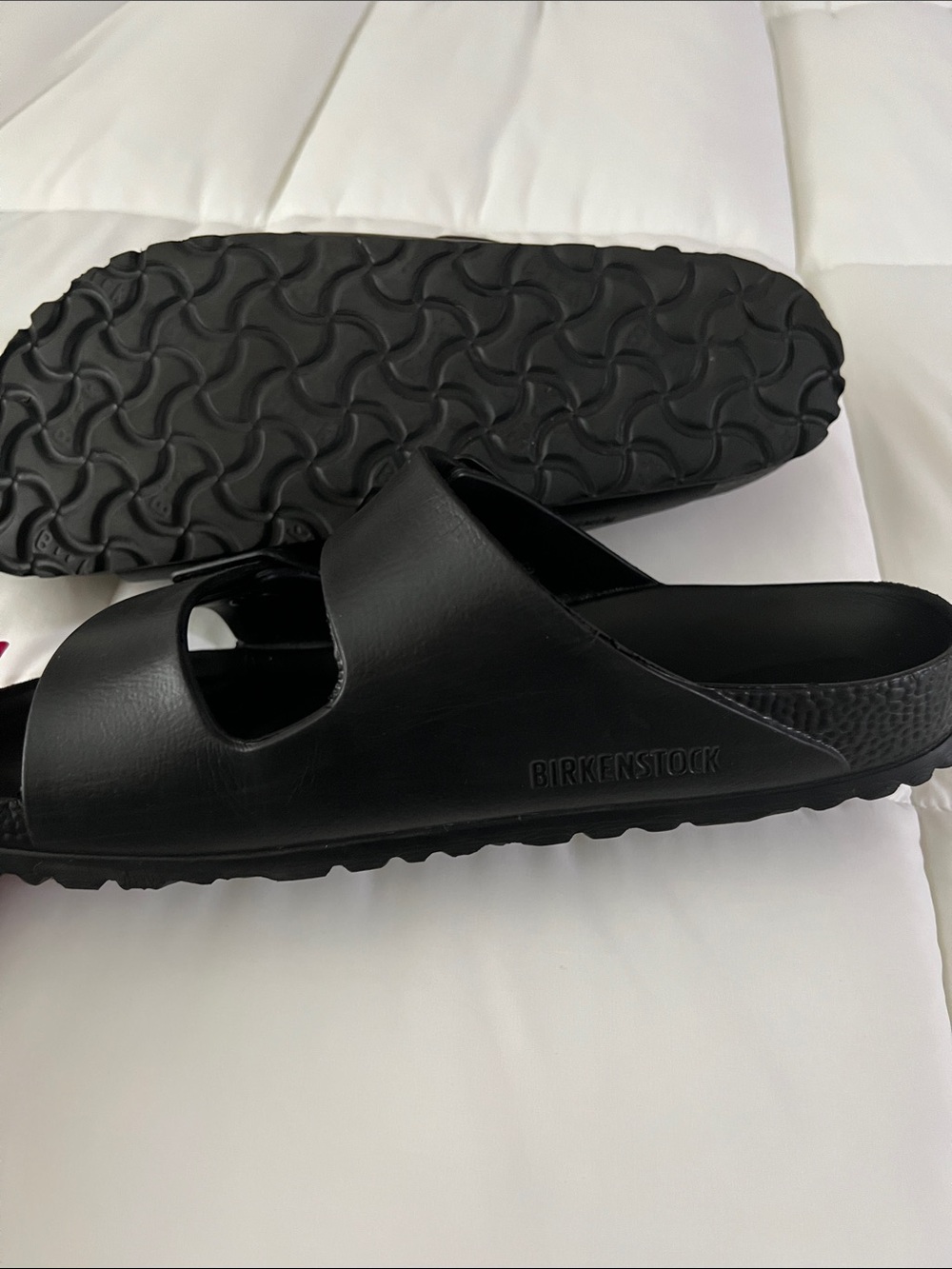 Birkenstock Black Two-Strap Slide Sandals with Buckles - Picture 4 of 4